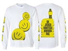 Smiley Longsleeve Wit met gele opdruk